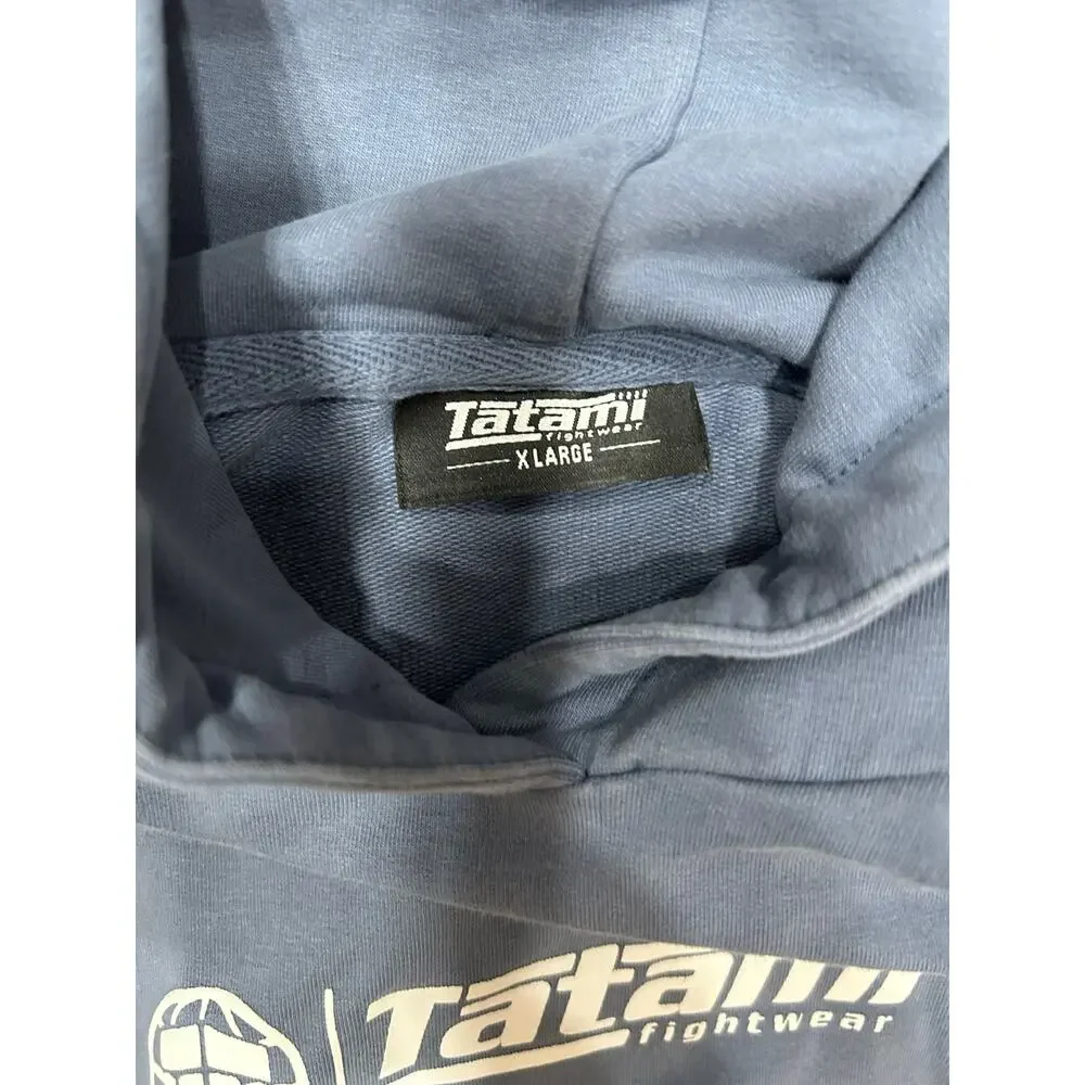Tatami Fightwear Hoodie Mens XL Blue Pullover BJJ Martial Arts Graphic Sweater